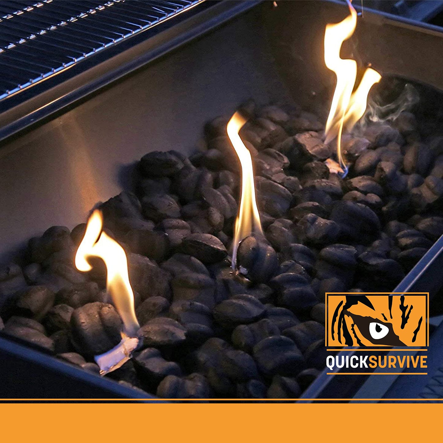 QuickLight by QUICKSURVIVE All-Purpose 100% Waterproof Fire Starters - Fire Starters for Campfires, Wood, Fire Pit, Fireplace, Charcoal, & More - All-Weather & Non-Combustible - 50 Piece Canister