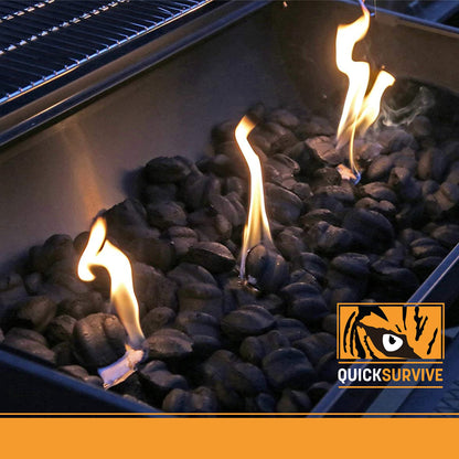 QuickLight by QUICKSURVIVE All-Purpose 100% Waterproof Fire Starters - Fire Starters for Campfires, Wood, Fire Pit, Fireplace, Charcoal, & More - All-Weather & Non-Combustible - 50 Piece Canister