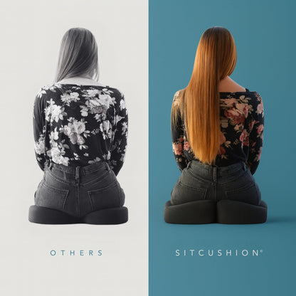 X Large Seat Cushions for Office Chairs - Pressure Relief Seat Cushion for Tailbone Pain, Back Pain, Coccyx & Sciatica Pain Relief Pillow - Office Chair Cushion + Extra Cover(Gray)