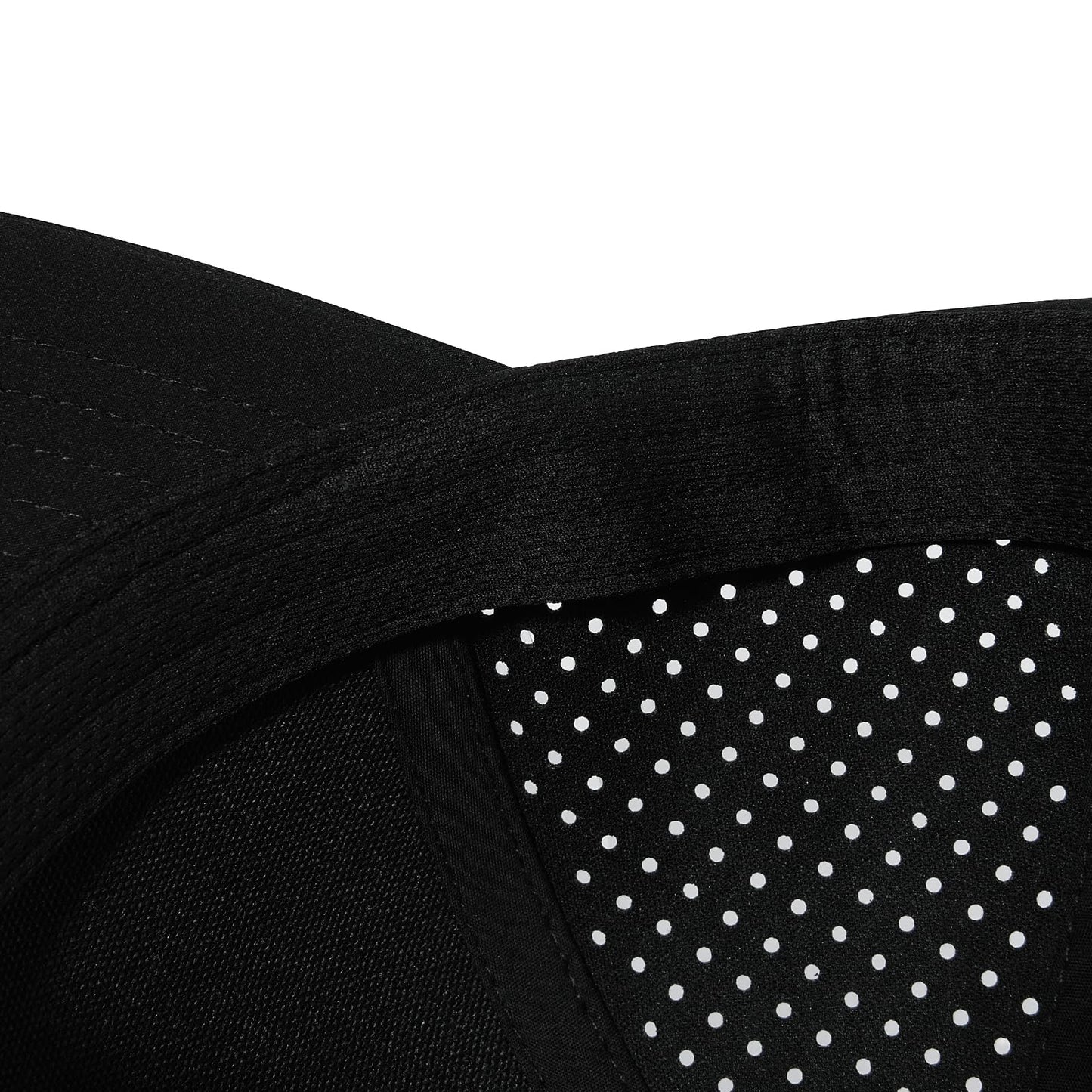 VOBOOM Men Quick Dry Baseball Cap Laser Cut Mesh Ball Curved Brim Snapback Hat (Black)