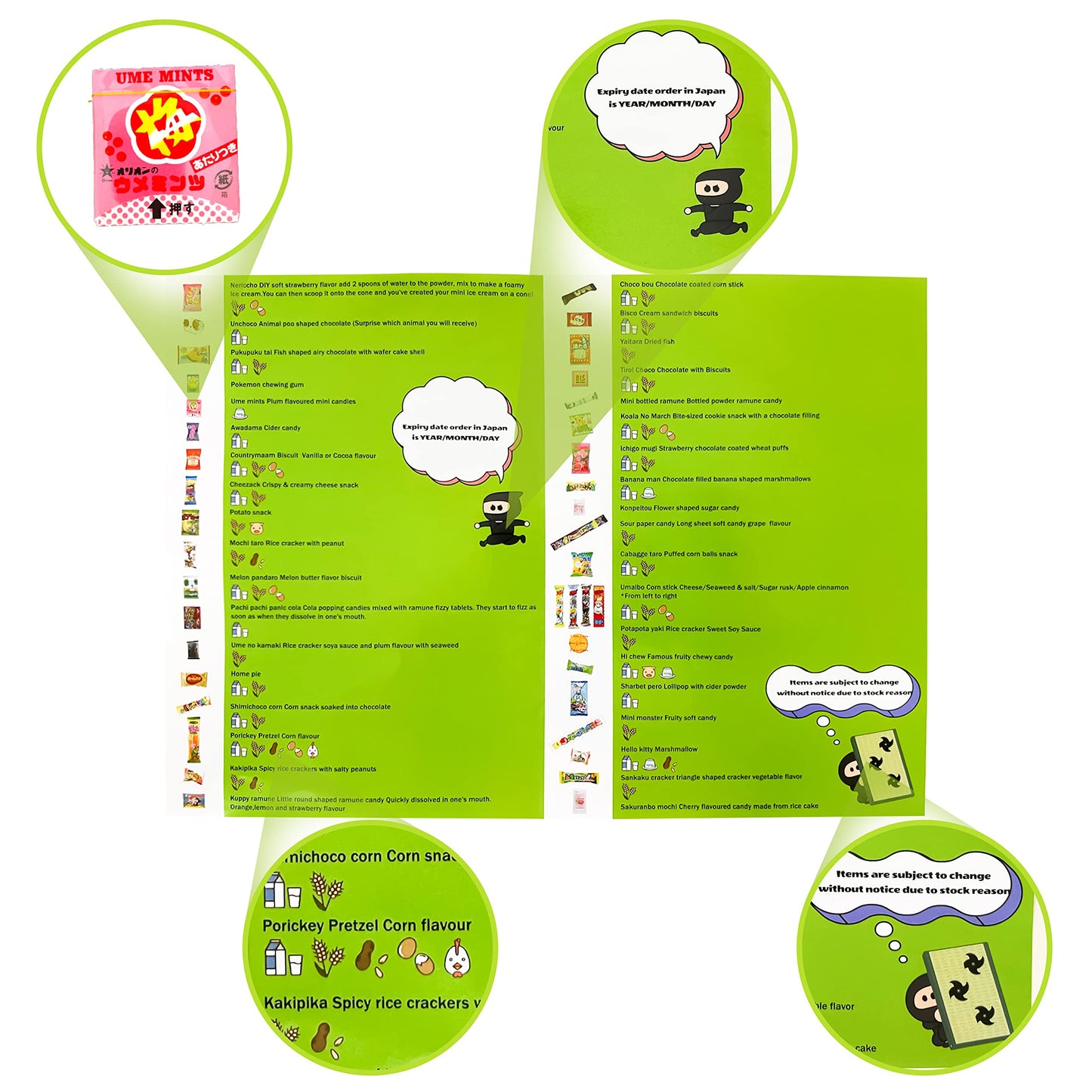 40 Japanese Candy & snack box and other popular sweets (box)