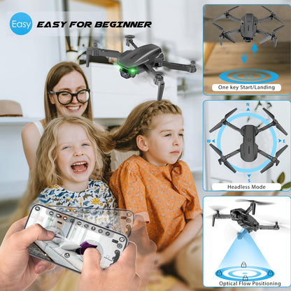 SIMREX Drone With Camera 1080P for Kids And Adults, RC Quadcopter With Altitude Hold, Mini Drone With One Key Start, Waypoint Fly, Headless Mode, 3D Flip, 3 Speeds, Remote Control Drone for Beginners