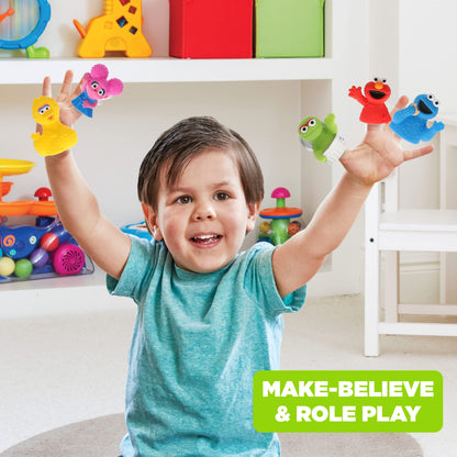 Sesame Street 10 Piece Finger Puppet Set - Educational Party Favors & Bath Toys