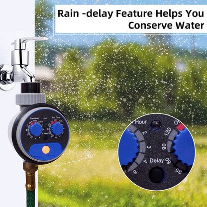 Yardeen Sprinkler Water Timer Programmable Garden Zero Pressure Waterproof Irrigation Controller Hose Timer for Outdoor Lawns & Garden