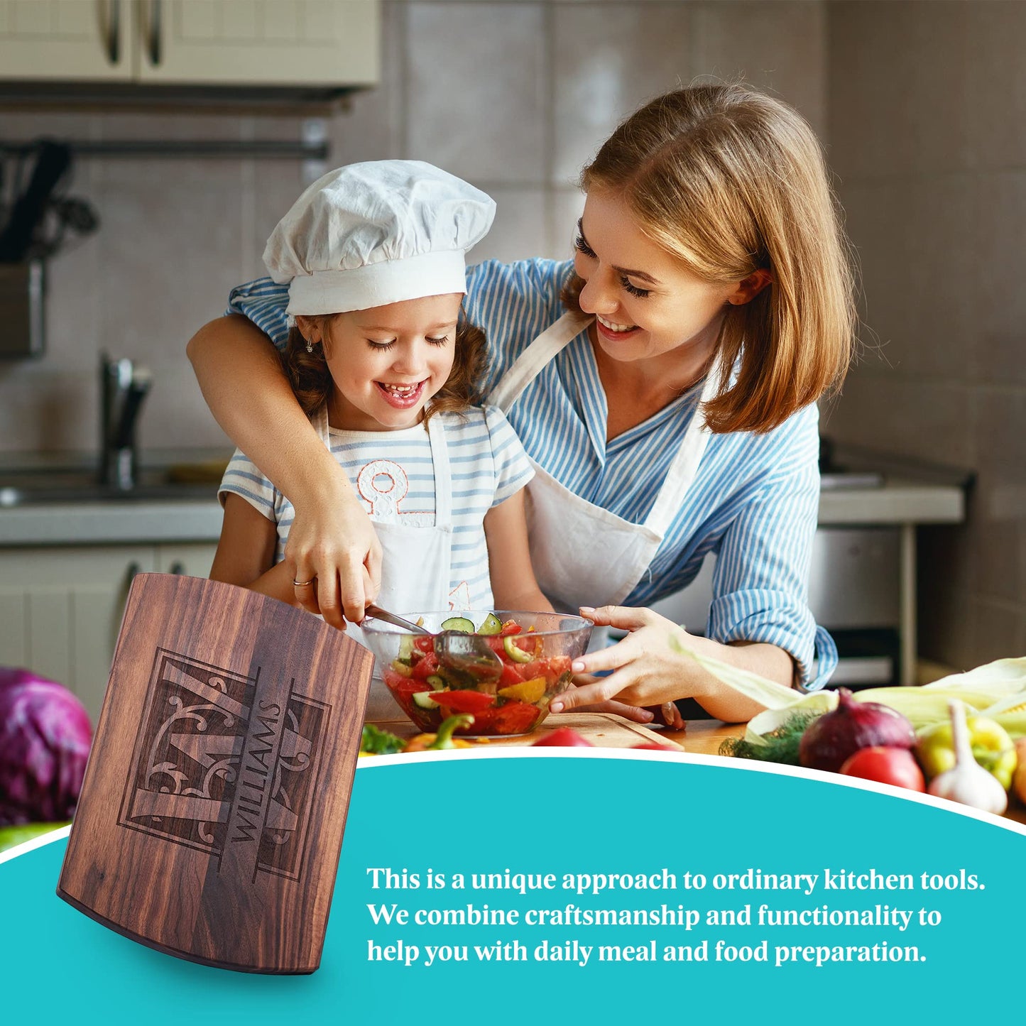 Blue Ridge Mountain Gifts Personalized Cutting Board for Wedding or Anniversary - Laser Engraved Wood Board - Custom Charcuterie Food Tray, Christmas Gift for Kitchen- Gift for Mom, Gift for Dad