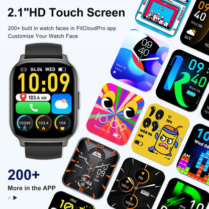 Smart Watch for Men Women Fitness: Make/Answer Call Smart Watches for Men Digital Mens watches Running Waterproof Smartwatch Android Phones iPhone Samsung Compatible Heart Rate Monitor Step Tracker