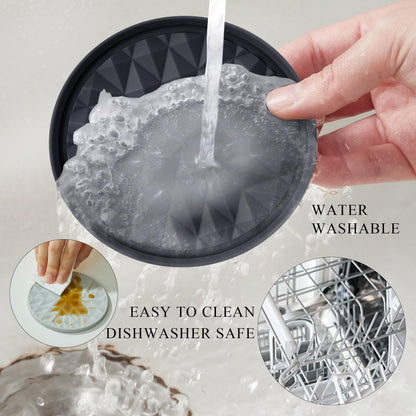 Wingcases Silicone Coasters for Drinks[4 Pack]- Cup Mat for Tabletop Protection-Non-Slip, Non-Stick, Coffee Table Decor, Great Gift for Any Occasion, Black