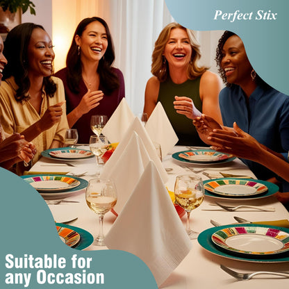 Bell Marque White Dinner Napkin-300 2-Ply White Dinner Napkins, 0.1" Height, 17" width, 15" Length (Pack of 300)