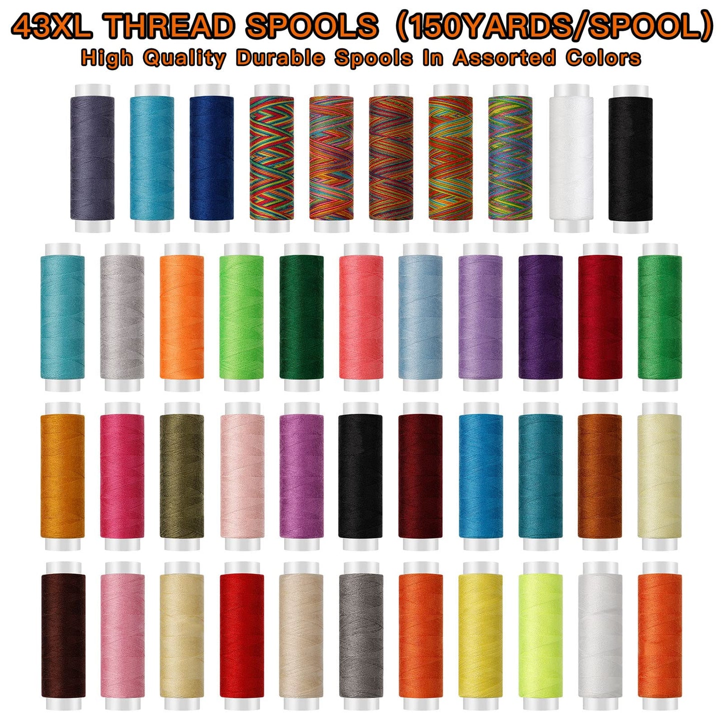 Sewing Kit for Adults,Maxfanay Needle and Thread Kit for Sewing,Professional Sewing Supplies Accessories with Tailor Scissors,43XL Thread,30 Needles,Yarn Snips and More for Travel Home Beginners