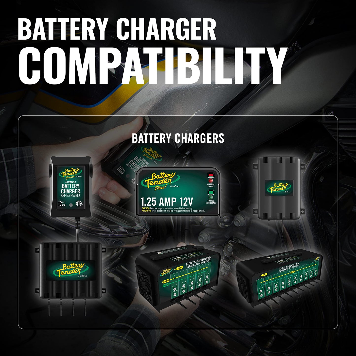 Battery Tender 12 Foot Extension SAE Cable - Designed for Use with Battery Tender Chargers - Quick Connect Plugs for Easy Connection to Motorcycle, Cars, ATVs and More - 081-0148-12