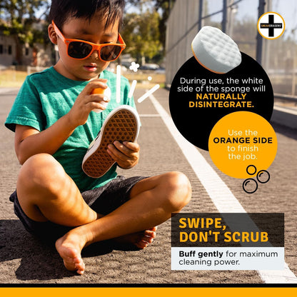 SneakERASERS Sole & Sneaker Cleaner, Premium Shoe Cleaner for Sneakers, Dual-Sided Sponges, Effective for Tennis Shoes & Women Men Sneakers, Gentle Rub Design Cleaner Kit, 10 Pack