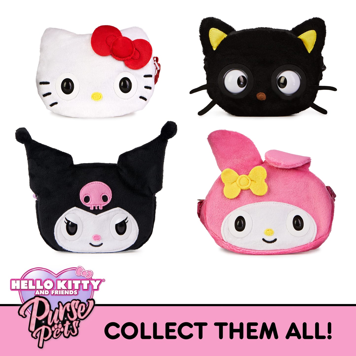 Purse Pets, Sanrio Hello Kitty and Friends, My Melody Interactive Pet Toy & Crossbody Kawaii Purse, Over 30 Sounds & Reactions, Girls & Tween Gifts