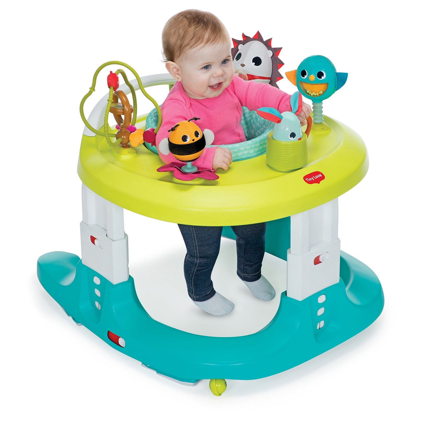 Tiny Love 4-in-1 Here I Grow Mobile Activity Center, Baby Walkers and Activity Center, Baby Activity Center with Interactive Toys and Developmental Activities, Meadow Days