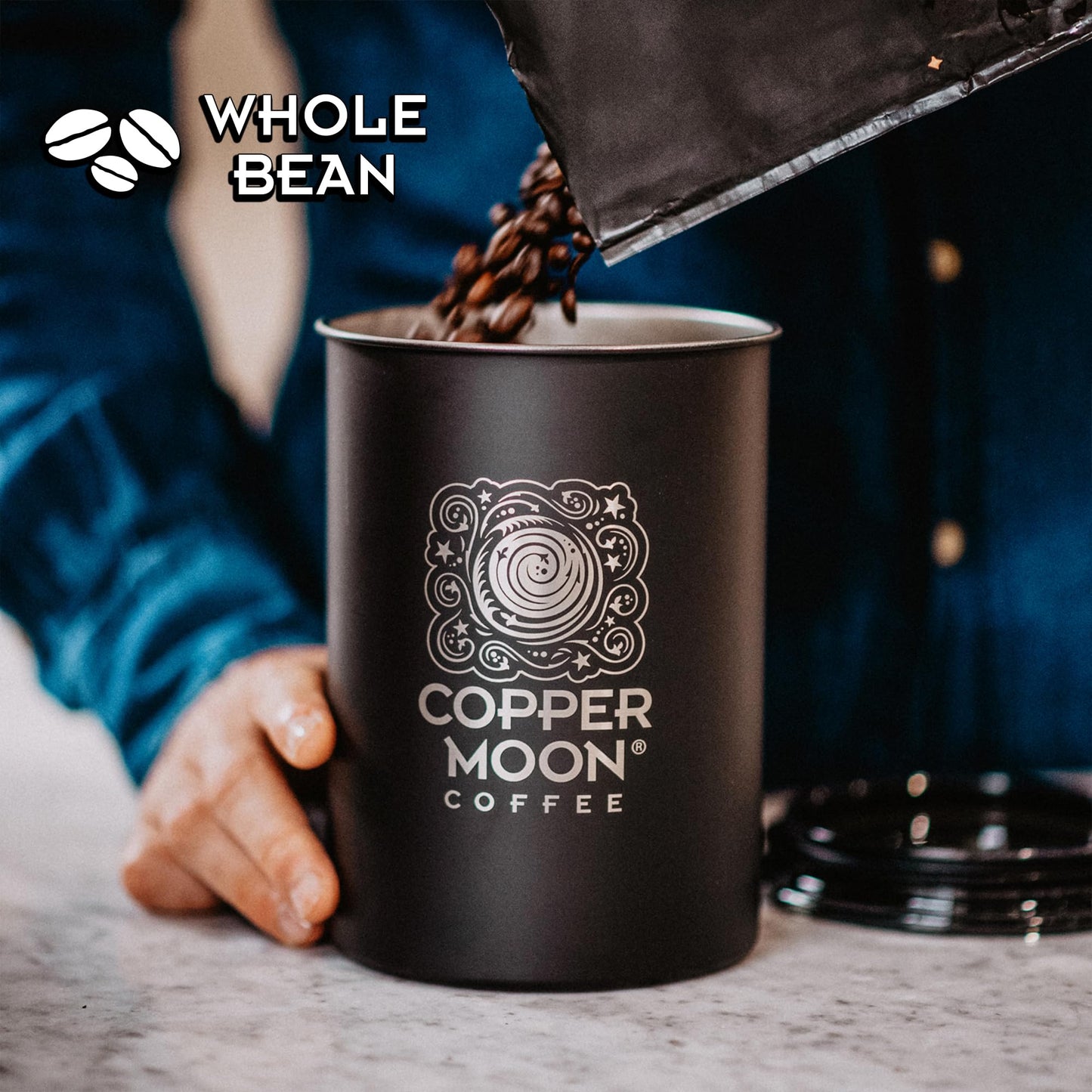 Copper Moon Dark Roast Whole Bean Coffee, Sumatra Blend, 2 Lb