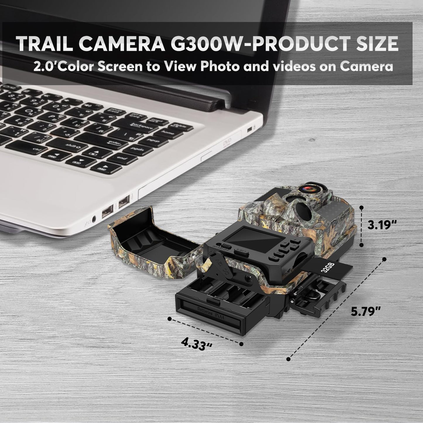 WOSODA Trail Camera 3 Pack 36MP 1920P HD Game Camera with SD Cards, 0.2s Trigger Time Infrared Night Vision Motion Activated Hunting Cam, IP66 Waterproof 2.0''LCD Wildlife Camera for Monitoring