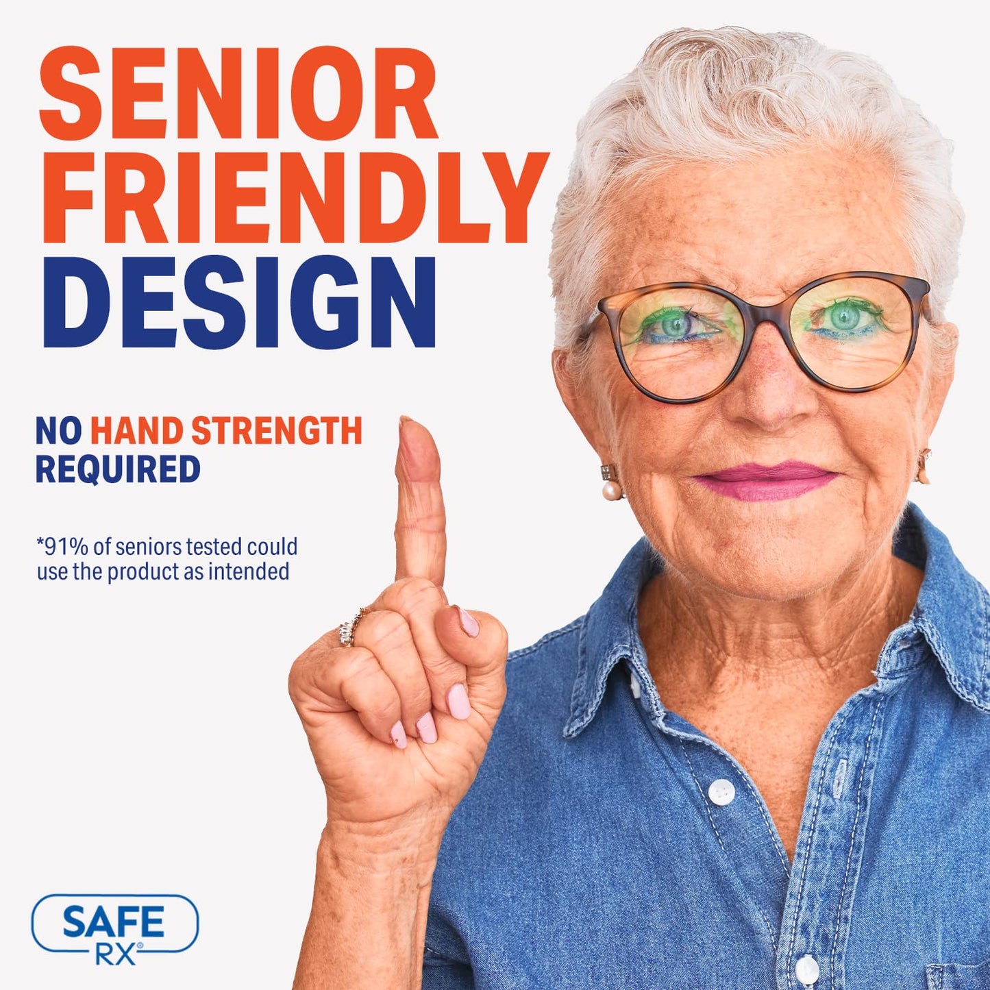 Safe Rx | Locking Pill Bottle | Pill Container Combination Lock | Tamper Evident | Child Resistant | Senior Friendly Easy Open Cap | Prescription Medication | Travel Pill Bottle | Medicine Organizer