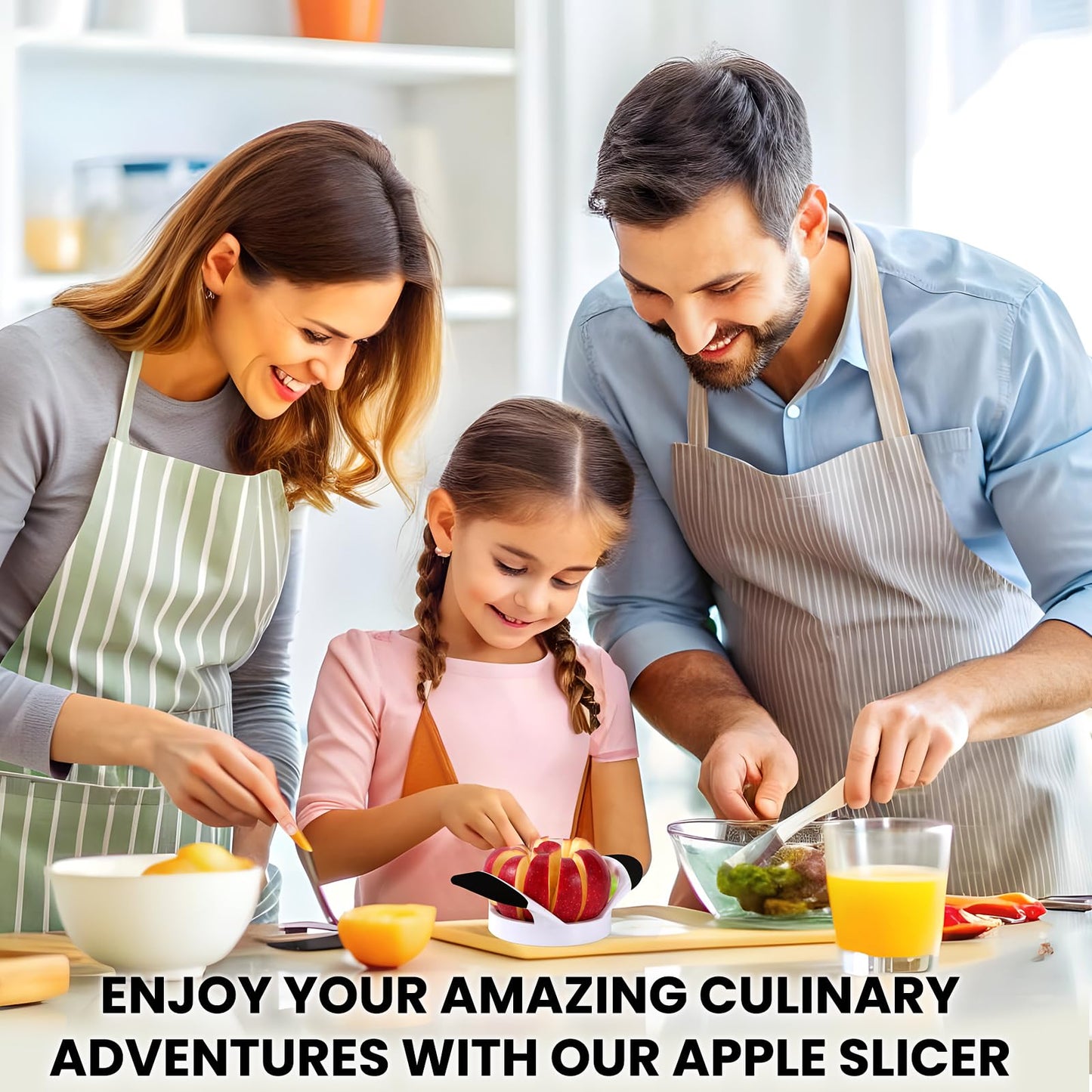 SCHVUBENR 3.5 Inch Apple Slicer with 12 Sharp Blades - Professional Apple Cutter - Stainless Steel Apple Corer - Super Sharp Apple Slicer and Corer - Slice Apple with Ease(Black)