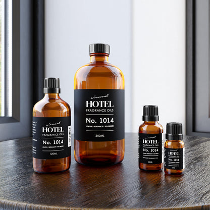 AirScent Hotel Diffuser Oil No. 1014 Inspired by The 5-Star Hotel Scent - Lemon Bergamot Sea Breeze - Fragrance Oil for Ultrasonic and Waterless Diffusers and Crafting - 10 mL, 0.34 fl oz Glass Bottle