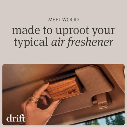 Drift Car Air Freshener - Wooden Deodorizer - Vehicle Odor Remover - Auto Scent Diffuser - Long-Lasting Car Freshening - Amber Scent Refill - Pack of 3 - NO CLIP INCLUDED