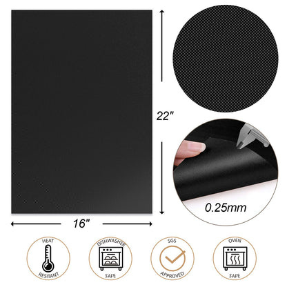 UBeesize 2 Pack Nonstick Grilling Mats for 22 Inch Blackstone Griddle, Resuable Cooking Mats for Grilling, BPA and PFOA Free Heavy Duty BBQ Grill Mats, Griddle Accessories Kit -22 x 16 Inch