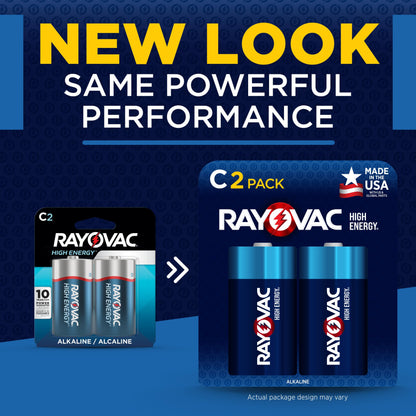 Rayovac C Batteries, C Cell Battery, 12 Count