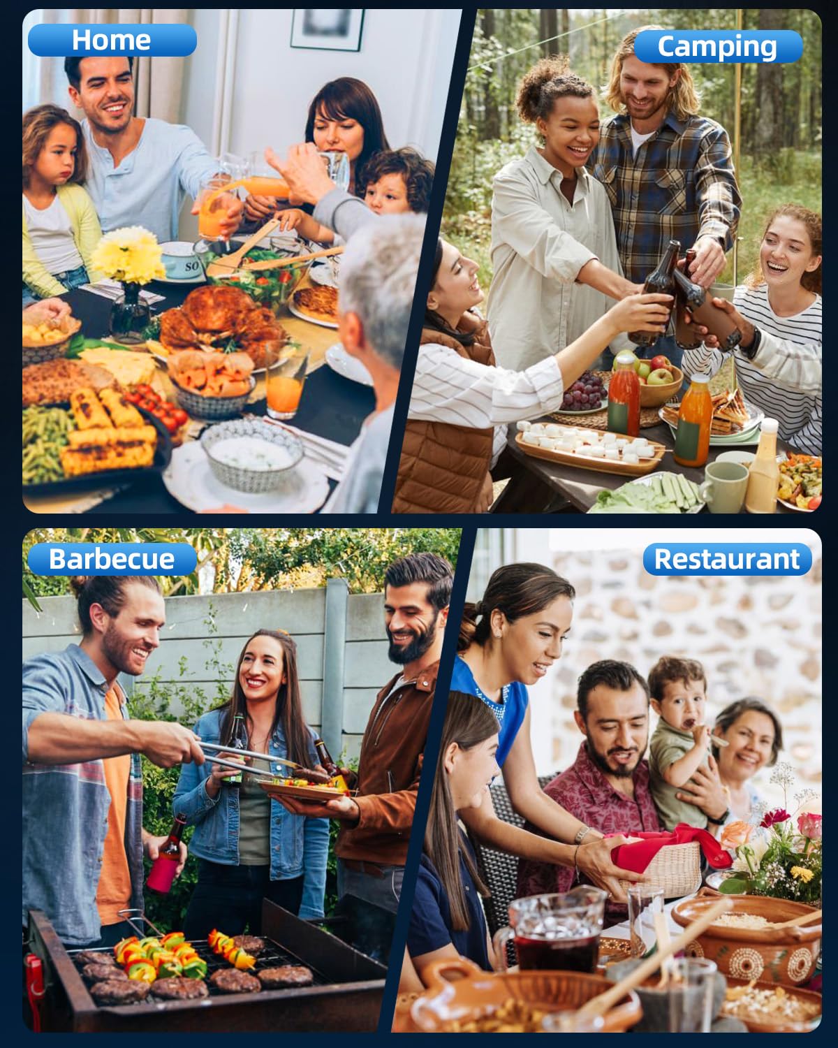 XinXu Gravity Electric Pepper and Salt Grinder Set, Adjustable Coarseness, Battery Powered with LED Light, One Hand Automatic Operation, 2 Pack/Black