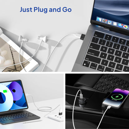 Elebase USB to USB C Adapter 4Pack,USBC Female to A Male Car Charger,Type C Converter Adaptor for iPhone 17 16 Pro Max 15 14 13 12 Plus,Apple Watch iWatch 11 10 Se Ultra 3,iPad Air,Samsung Galaxy S25