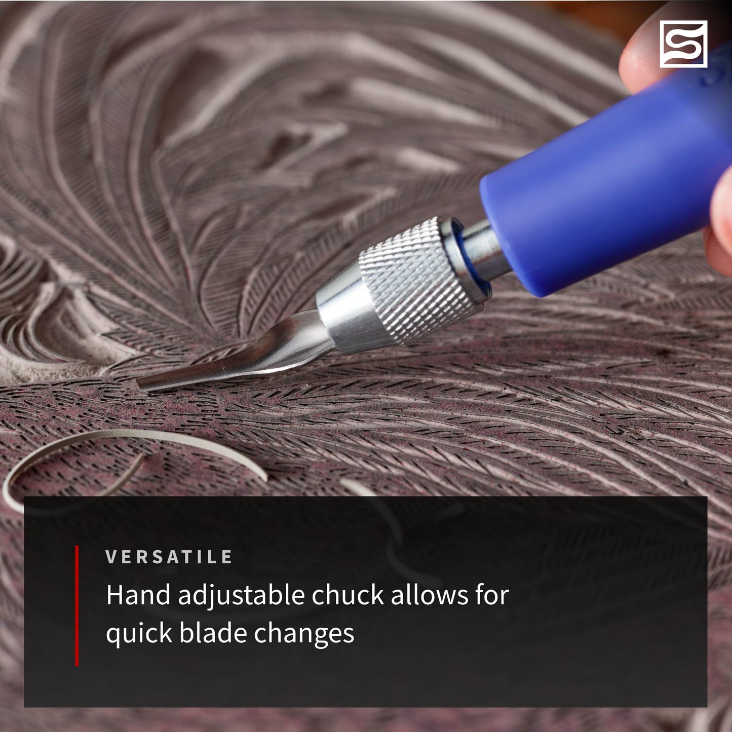 Speedball 4131 Linoleum Cutter – 5 Assorted Lino Cutters Includes Plastic Storage Handle, Made in The USA