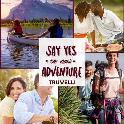 Truvelli Black Insulated Wine Tote Bag: Portable 2 Bottle Cheese Waterproof Black Canvas Carrier Picnic Kit - Stopper Attachment, Plus Wooden Charcuterie Board