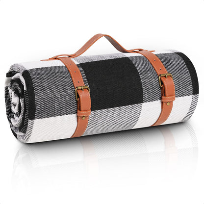 sapsisel 80”x 80” Picnic Blanket Extra Large, Waterproof and Foldable Beach Blanket, 3-Layer Outdoor Blanket for 6 to 8 Adults, for Camping, Park, Beach, Grass, Indoors…