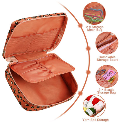 Coopay Crochet Kit Beginners Crochet Hook Set with Crochet Yarn,58PCS Portable Crochet Set Ergonomic Crochet Hooks Travel Knitting Crochet Supplies