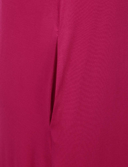 danibe Women's Casual Loose Fit Long Cami Maxi Dress with Pockets Magenta XS