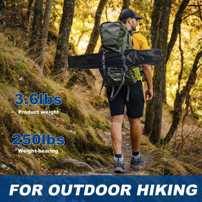 WEIDIORME 2 Pack Lightweight Camping Chairs for Adults & Teens, 250LBS Capacity Foldable Portable Chairs with Carry Bag, Compact Design for Camping, Beach, Picnics, and Outdoor Events