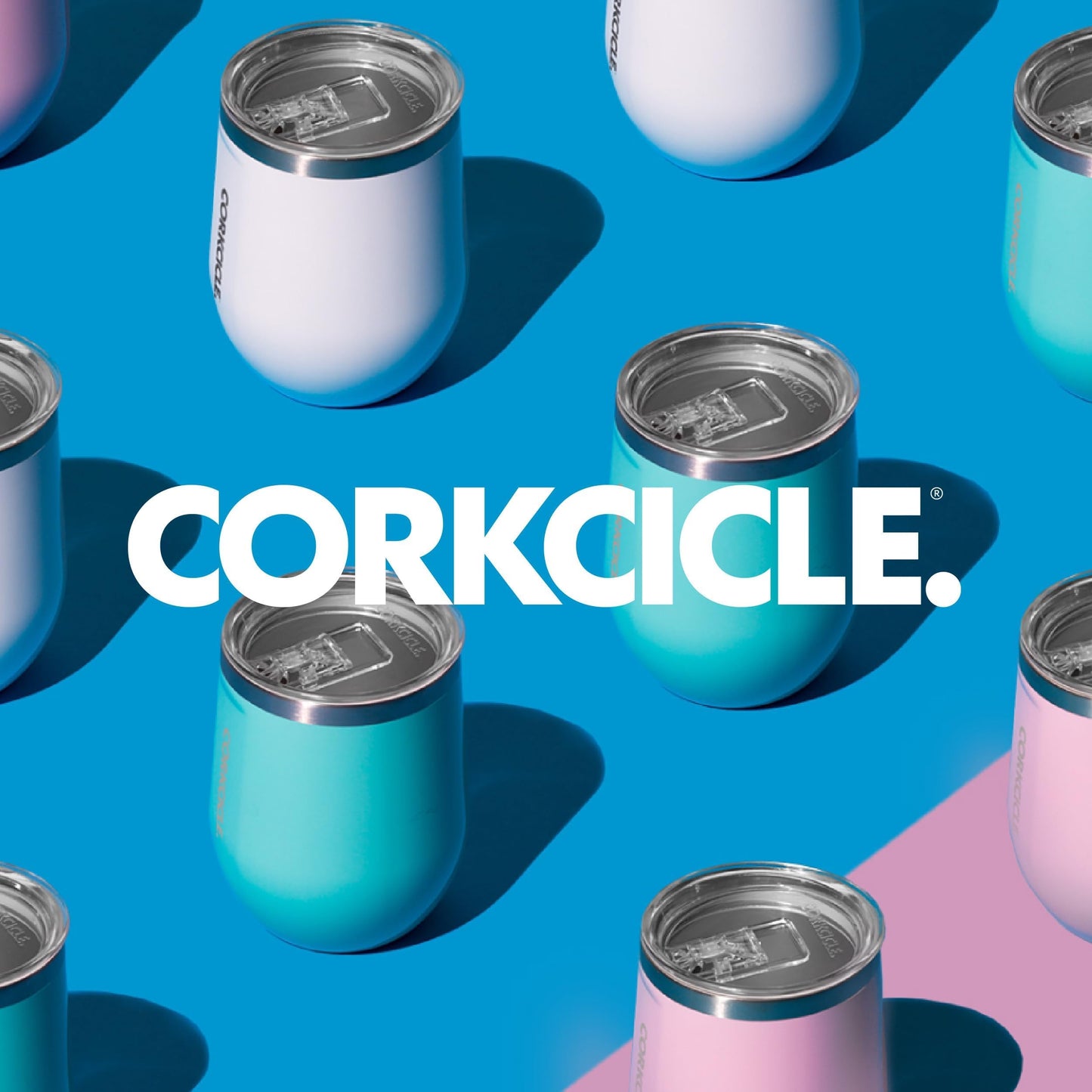Corkcicle Stemless Wine Tumbler - Keeps Drinks Cold for 6 Hours - Triple-Insulated Stainless Steel - Non-Slip Base - Summer Drinkware Gift - Keeps Drinks Ice Cold - 12 oz - Gloss White