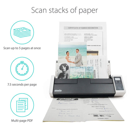 Doxie Q2 — Wireless Rechargeable Document Scanner with Automatic Document Feeder (ADF)