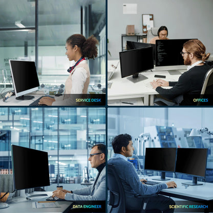 [2-Pack] 27 Inch Privacy Screen for Computer Monitor 16:9 Aspect Ratio, Eye Protection Anti Blue Light Glare Shield, 27inch Removable Black Blackout Anti Spy Desktop Security Private Filter