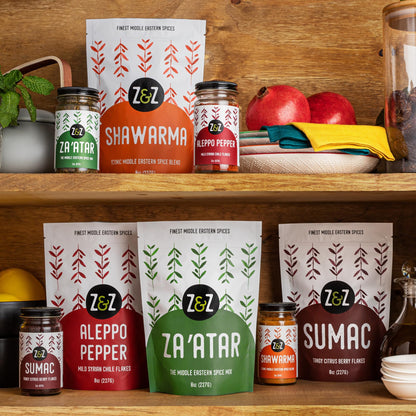 Sumac by Z&Z | Ground Sumac Spice Made from Fresh Tangy Citrus (Sumac) Berries | Turkish Sumac Seasoning for Marinades, Salads, Rice, & Hummus | Authentic Middle Eastern & Mediterranean Taste, 2 Oz