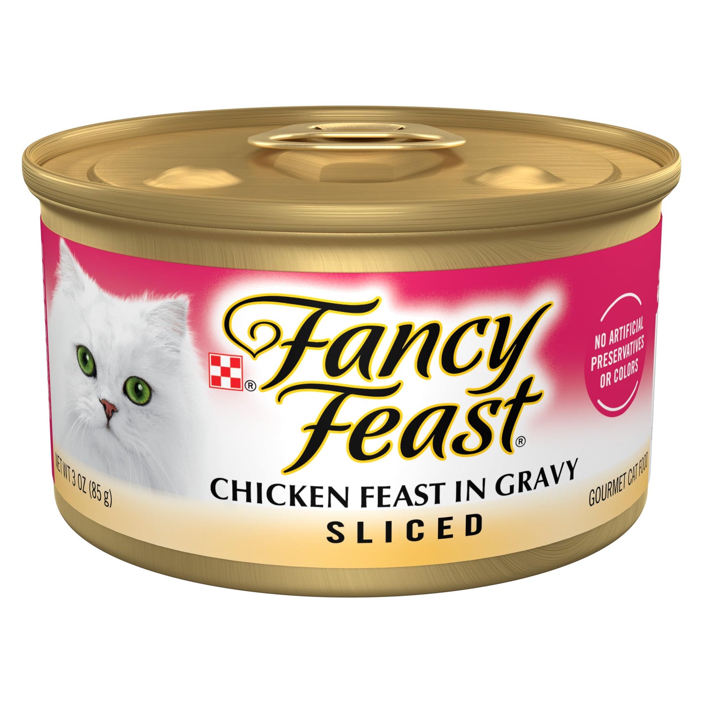 Purina Fancy Feast Sliced Chicken Feast Wet Cat Food in Gravy - (Pack of 24) 3 oz. Cans