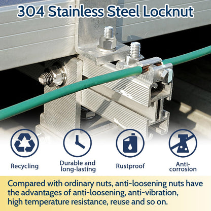 Vifmy 110 Pack 1/4"-20 Inch Lock Nuts,304 (A2-70) Stainless Steel Nylon Insert Locknuts,Standard Inch Thread Nylock Nuts