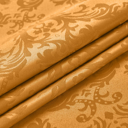 SASTYBALE Amber Rectangle Jacquard Tablecloth, Spill Wrinkle Proof Damask Table Cloth for Rectangle Tables, Rectangular Harvest Fall Inddor Outdoor Tablecloths, 60x 102 Inch Amber