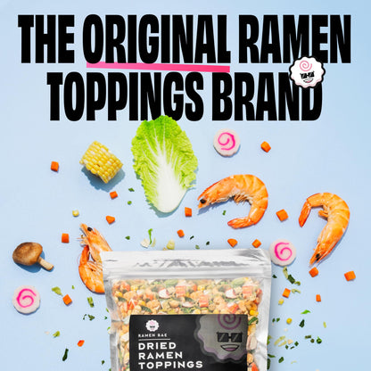 The Ramen Bae - Classic Seafood and Vegetables MIx, Dried Ramen Toppings - 14oz (14 oz., Classic Seafood and Veggie Mix)
