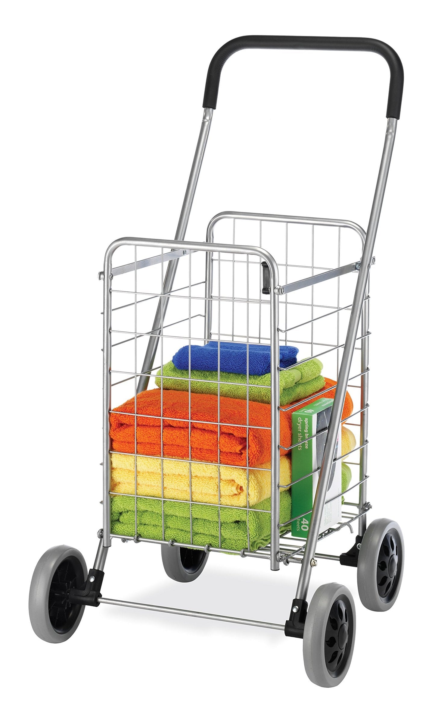 Whitmor Utility Shopping Cart - Durable Folding Design for Easy Storage, Model Number: 6250-4997-2-SIOC
