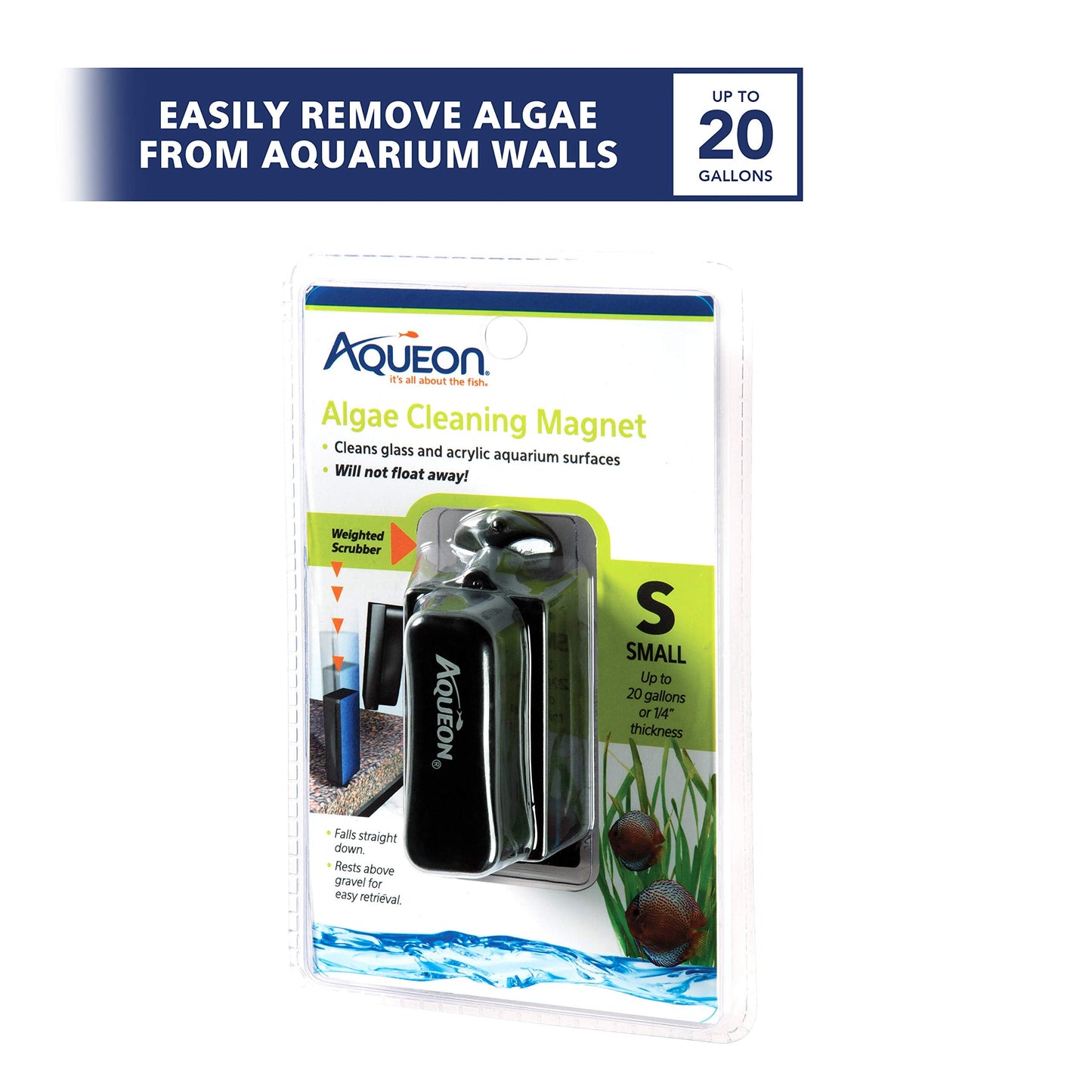 Aqueon Aquarium Algae Cleaning Magnets Glass/Acrylic, Small, Black
