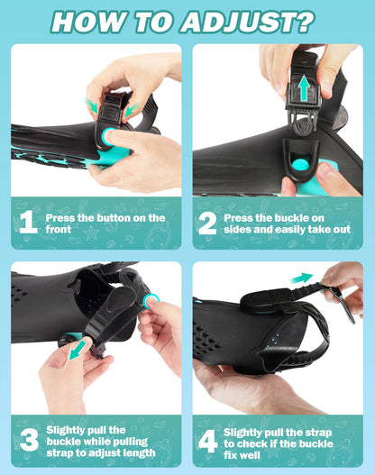 Viginsul Mask Fins Snorkeling Gear for Adults, Full Face Snorkel Mask & Adjustable Swim Fins Snorkel Set, Panoramic View Snorkel Mask Dry Top Anti-Fog Anti-Leak