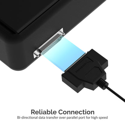 SABRENT USB 2.0 to DB25 IEEE 1284 Parallel Printer Cable Adapter [HEXNUT Connectors] (CB-1284)
