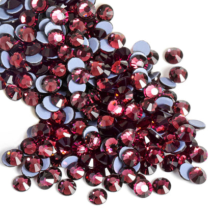 Beadsland Hotfix Rhinestones, 2880pcs Flatback Crystal Rhinestones for Crafts Clothes DIY Decorations, Amethyst, SS6, 1.9-2.1mm