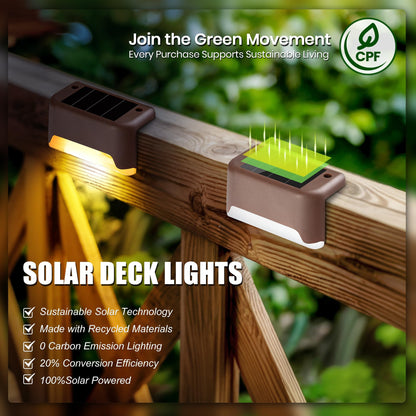 SOLPEX Solar Deck Lights Outdoor 16 Pack, Solar Step Lights Waterproof Led Solar lights for Outdoor Stairs, Step , Fence, Yard, Patio, and Pathway(Warm White)