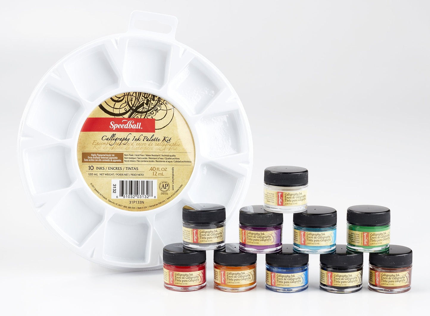 Speedball Art Products SB3132 Calligraphy Ink Palette Kit