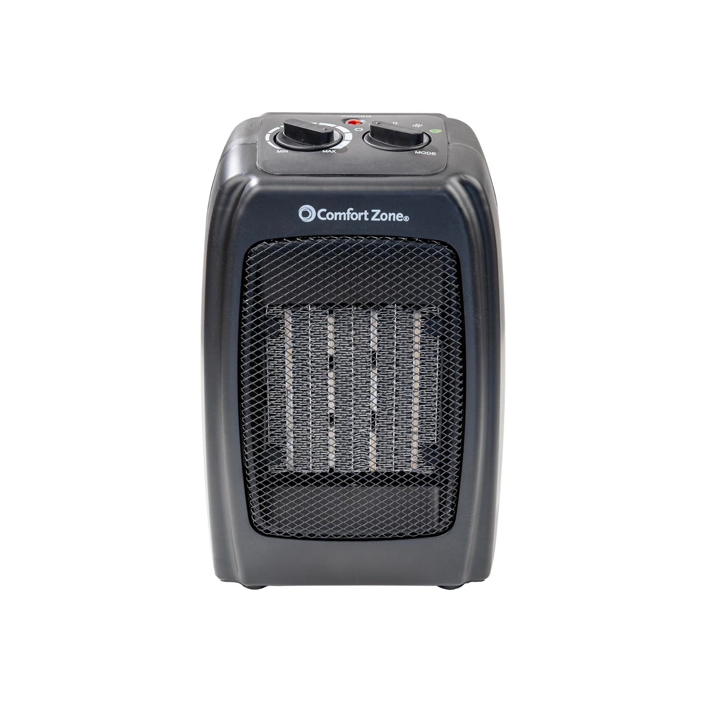 Comfort Zone CZ442E Personal Energy Save Ceramic Heater - 1500W Portable with Adjustable Thermostat, Tip-Over Switch & Overheat Protection, Black