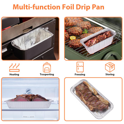 Whaleme 50-Pack Blackstone Griddle Accessories 5017 Grease Cup Liners, Aluminum Foil Drip Pan Grease Catcher Cup Liner for Blackstone 17, 22, 28, 36 Inch Griddle, Disposable Grill Grease Tray